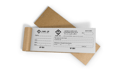 Bloco com Canhoto Numerado Sulfite 75g