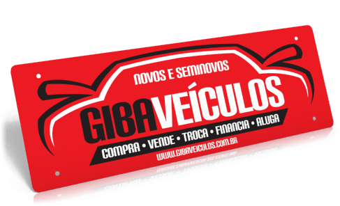 Cobre Placa para Carro em PVC 0,76mm Cristal Frente e Verso